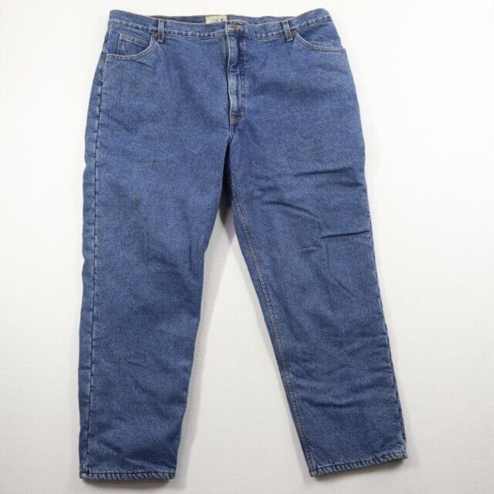 Redhead Jeans Mens 44x30 Blue Denim Lined Relaxed Fit Workwear Outdoor